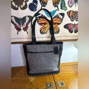 Coach Bleecker Tweed/Leather Tote